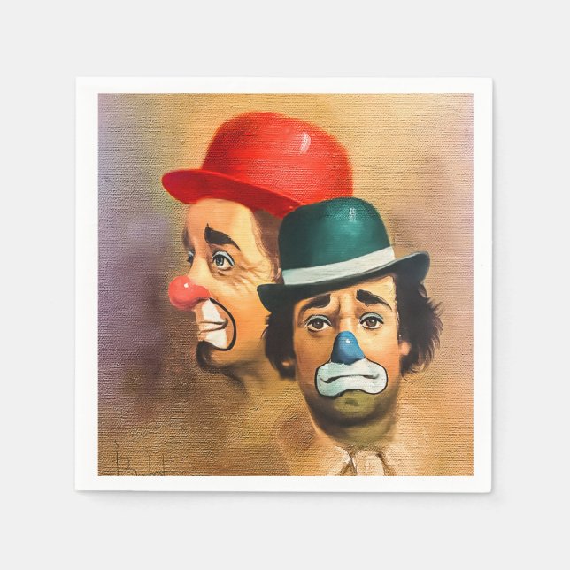 Der glückliche Clown Serviette (Vorderseite)