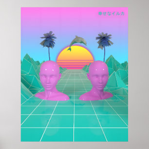 Der glückliche Delfin Poster