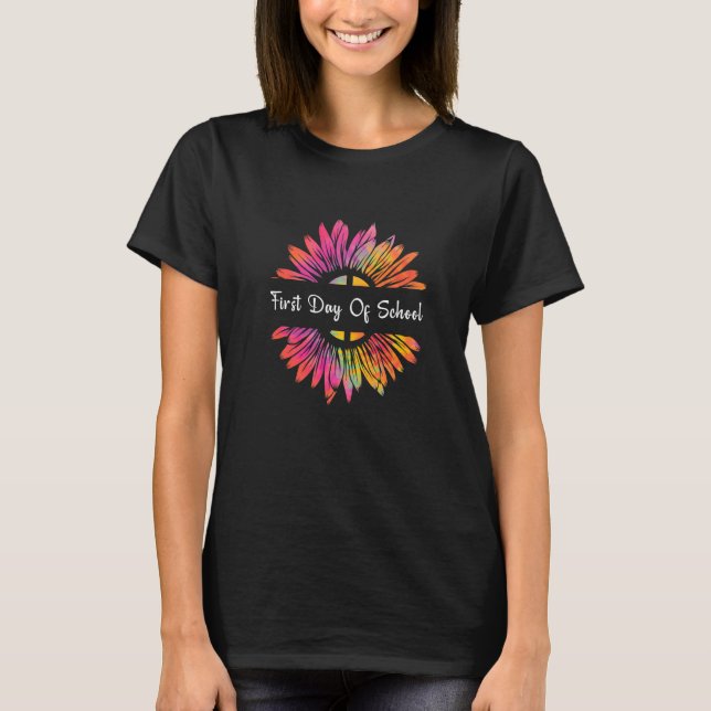 Der glückliche erste Schullehrertag Krawatte Die T-Shirt (Vorderseite)