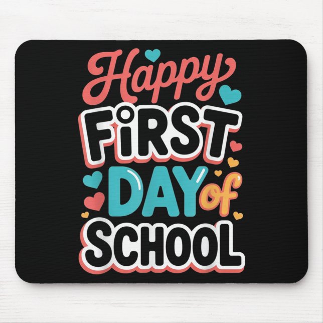 Der glückliche erste Schullehrertag Mousepad (Vorne)
