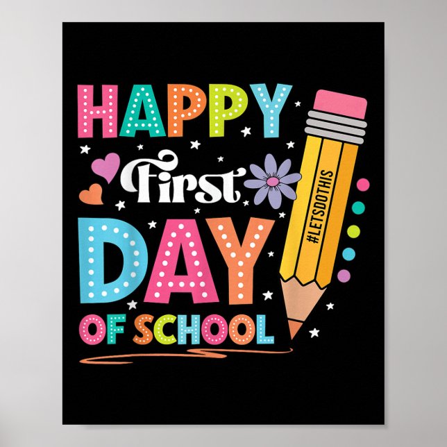 Der glückliche erste Tag der Schulleitung Niedlich Poster (Vorne)