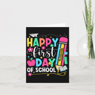 Der glückliche erste Tag der Schulschulpädagogik K Karte