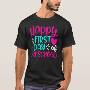 Der glückliche erste Tag der Vorschulspass-Vorschu T-Shirt