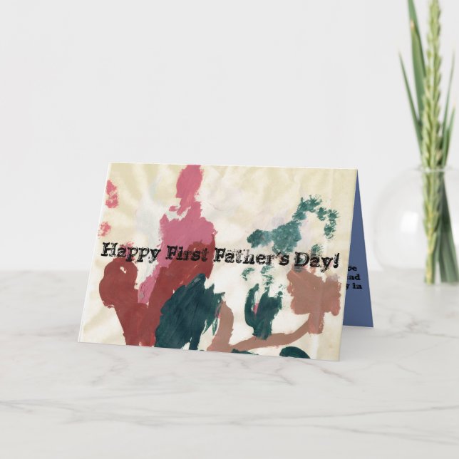 Der glückliche erste Vatertag! Karte (Vorderseite)