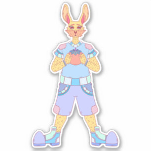 Der glückliche Hase Aufkleber