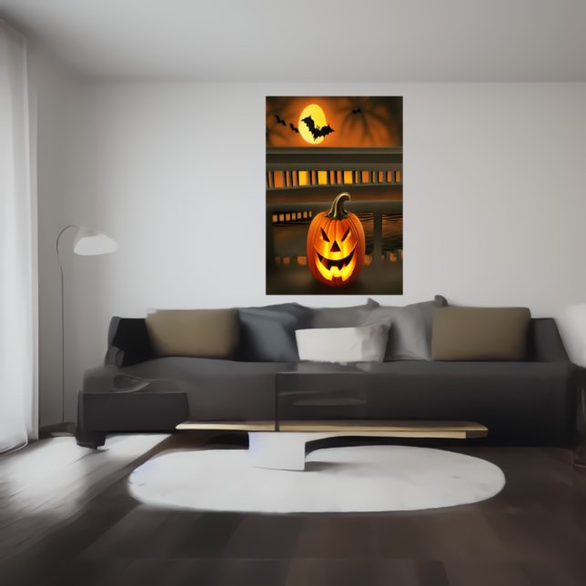 Der glückliche Kürbis | AI Art Poster (Von Creator hochgeladen)