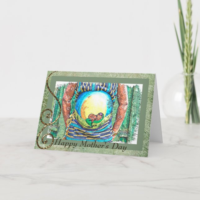 Der glückliche Tag der Mutter für erwartungsvollen Karte (Vorderseite)