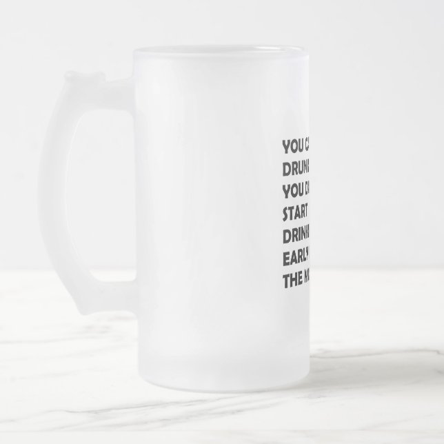 Der glückliche Trinker Mattglas Bierglas (Links)