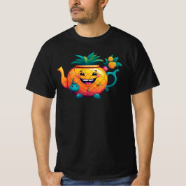 Der glückliche und wohlhabende Ananas-Teekessel T-Shirt