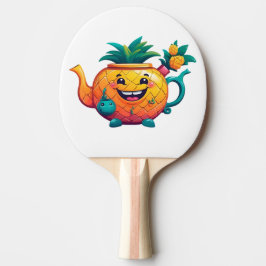 Der glückliche und wohlhabende Ananas-Teekessel Tischtennis Schläger