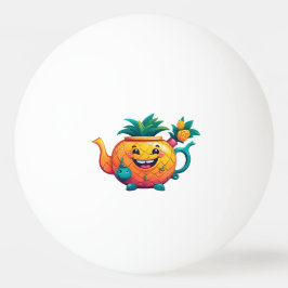 Der glückliche und wohlhabende Ananas-Teekessel Tischtennisball