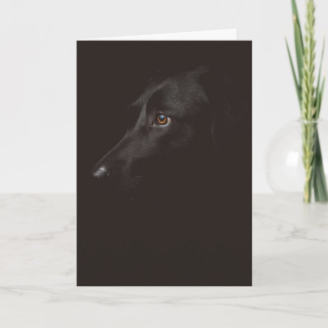 Der glückliche Valentinstag | Hundegesicht | Name  Dankeskarte (Vorderseite)