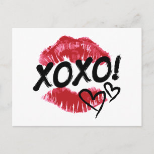 Der glückliche Valentinstag XOXO Postkarte