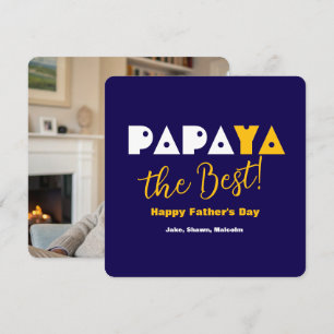 Der glückliche Vatertag   Funny Zitat Blau und Gel