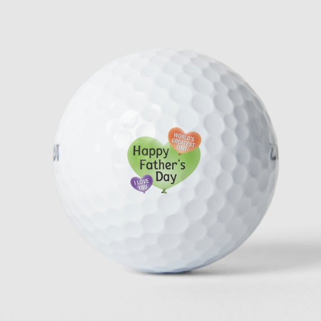 Der glückliche Vatertag Golfball (Vorderseite)