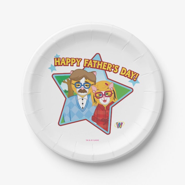 Der glückliche Vatertag! Pappteller (Vorderseite)