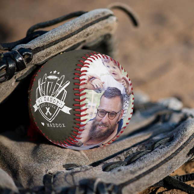 Der glückliche Vatertag | PERSONALISIERTE FOTOS Baseball (Von Creator hochgeladen)