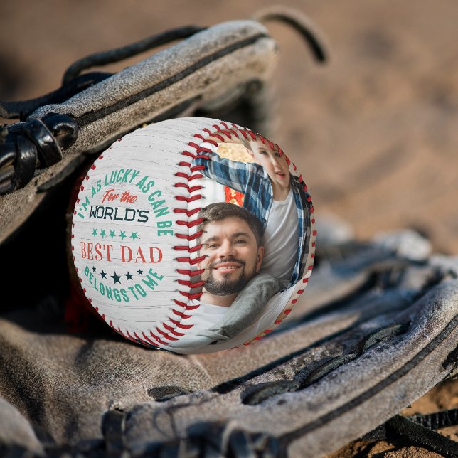 Der glückliche Vatertag | PERSONALISIERTE FOTOS Baseball (Von Creator hochgeladen)