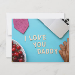 Der glückliche Vatertag Postkarte