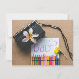 Der glückliche Vatertag Postkarte