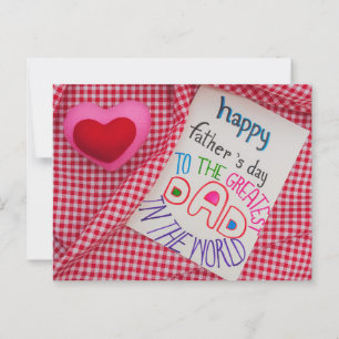 Der glückliche Vatertag Postkarte