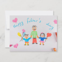 Der glückliche Vatertag Postkarte