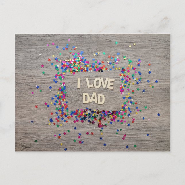 Der glückliche Vatertag Postkarte (Vorderseite)