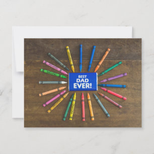 Der glückliche Vatertag Postkarte