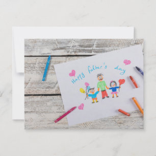 Der glückliche Vatertag Postkarte
