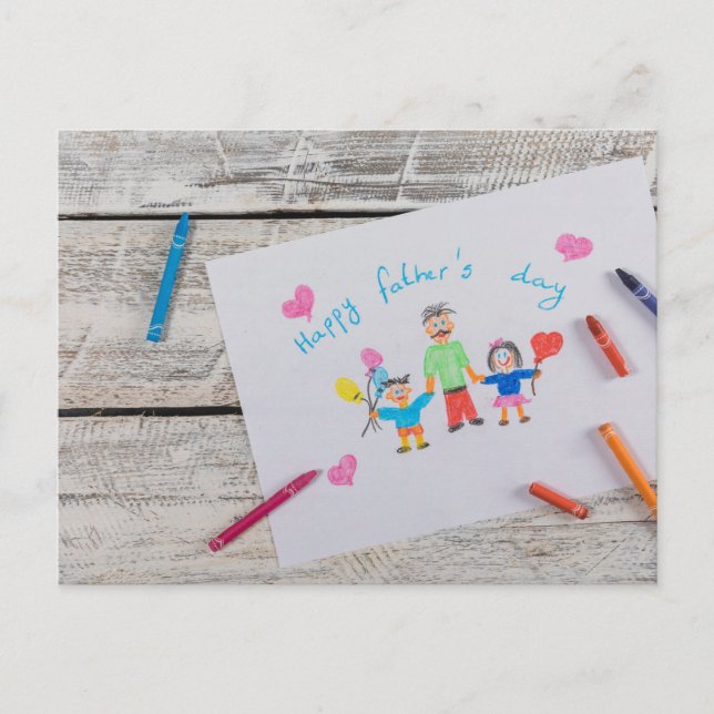 Der glückliche Vatertag Postkarte (Vorderseite)