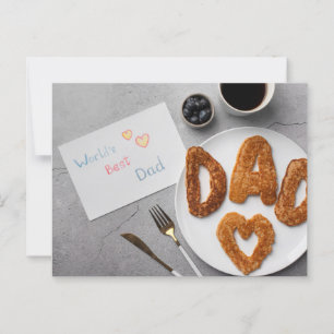 Der glückliche Vatertag Postkarte