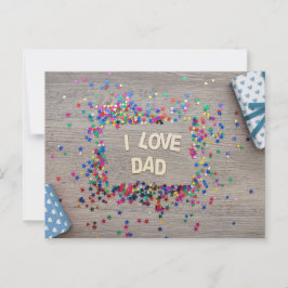 Der glückliche Vatertag Postkarte