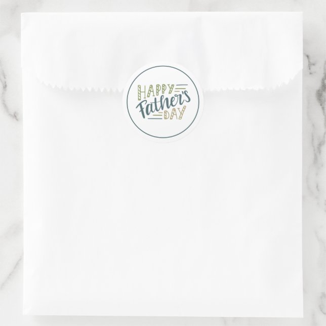 Der glückliche Vatertag Runder Aufkleber (Tasche)