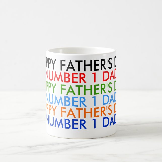 Der glückliche Vatertag "Tasse " Kaffeetasse (Mittel)