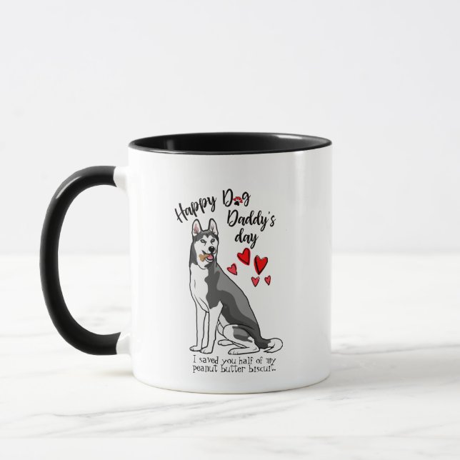 Der glückliche Vatertag von Ihrem Husky-Hund Tasse (Links)