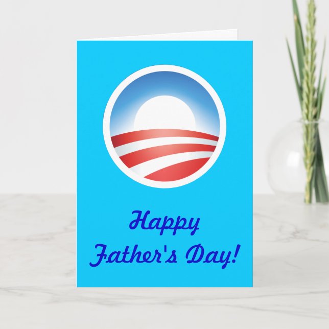 Der glückliche Vatertag von Obama! Karte (Vorderseite)
