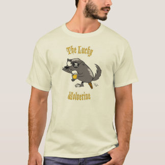 Der glückliche Vielfrass grundlegende T T-Shirt