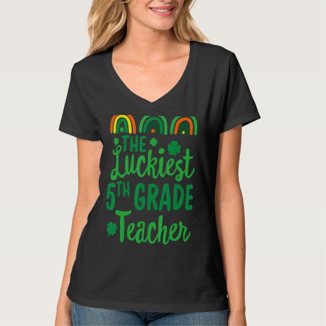 Der glücklichste Lehrer der 5. Klasse, St Patrick' T-Shirt (Vorderseite)