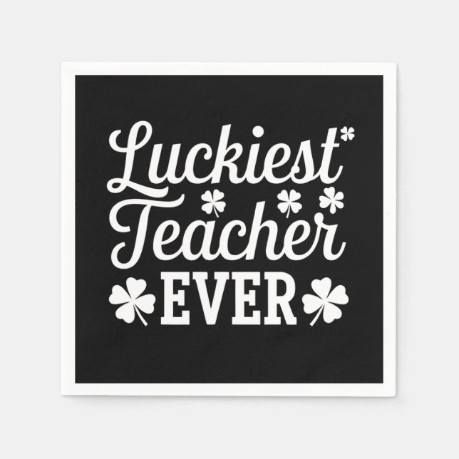 Der glücklichste Lehrer je unterrichtet St. Patric Serviette (Vorderseite)