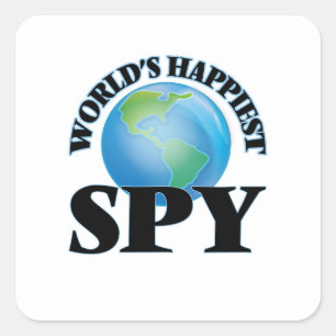 Der glücklichste Spion der Welt Quadratischer Aufkleber