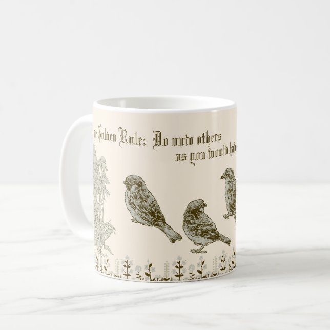 Der Golden Rule Becher Kaffeetasse (Vorderseite Links)