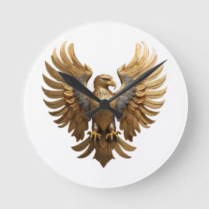 Der Goldene Adler Runde Wanduhr