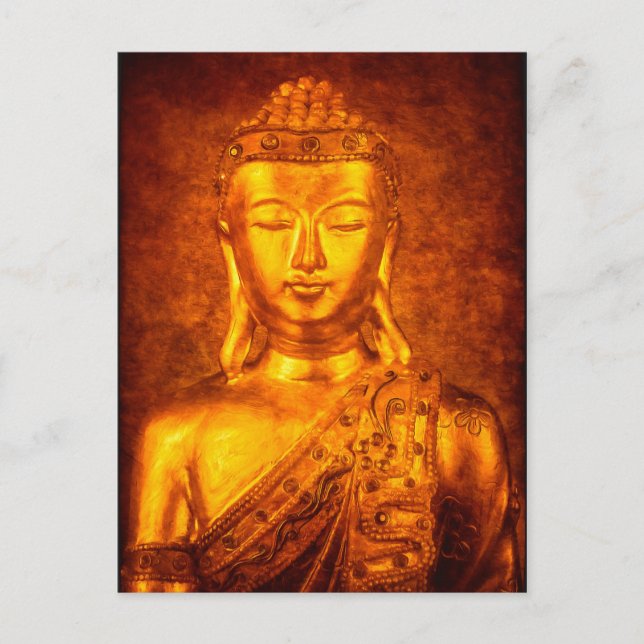 Der goldene Buddha Postkarte (Vorderseite)