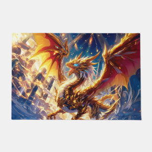 Der goldene Drache Fußmatte