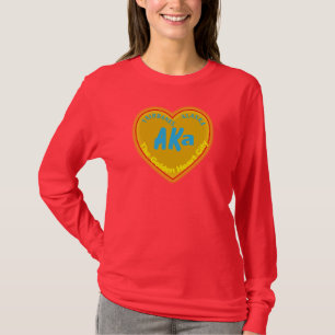 Der goldene Entwurf Herz-StadtFairbanks Alaska AK T-Shirt