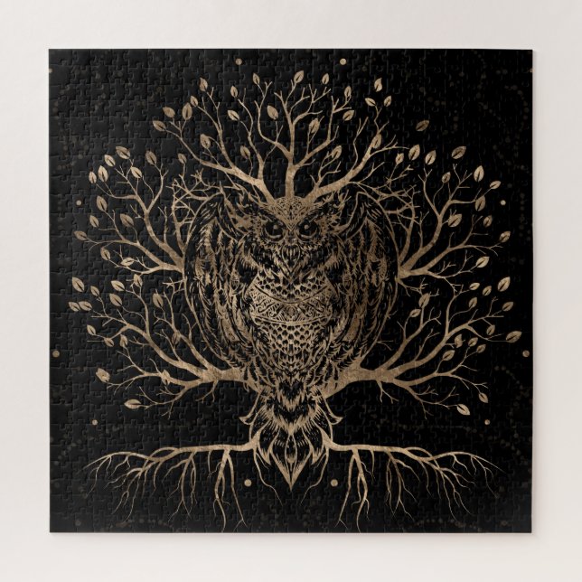 Der goldene Eule-Baum (Vertikal)