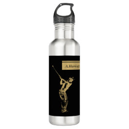 Der goldene Golfer Edelstahlflasche