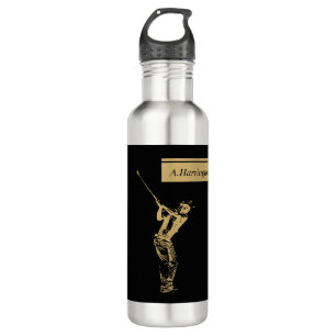 Der goldene Golfer Edelstahlflasche