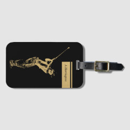 Der goldene Golfer Gepäckanhänger