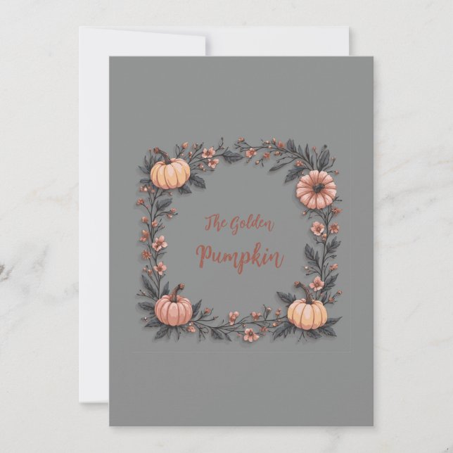 Der goldene Kürbis Einladung (Vorderseite)